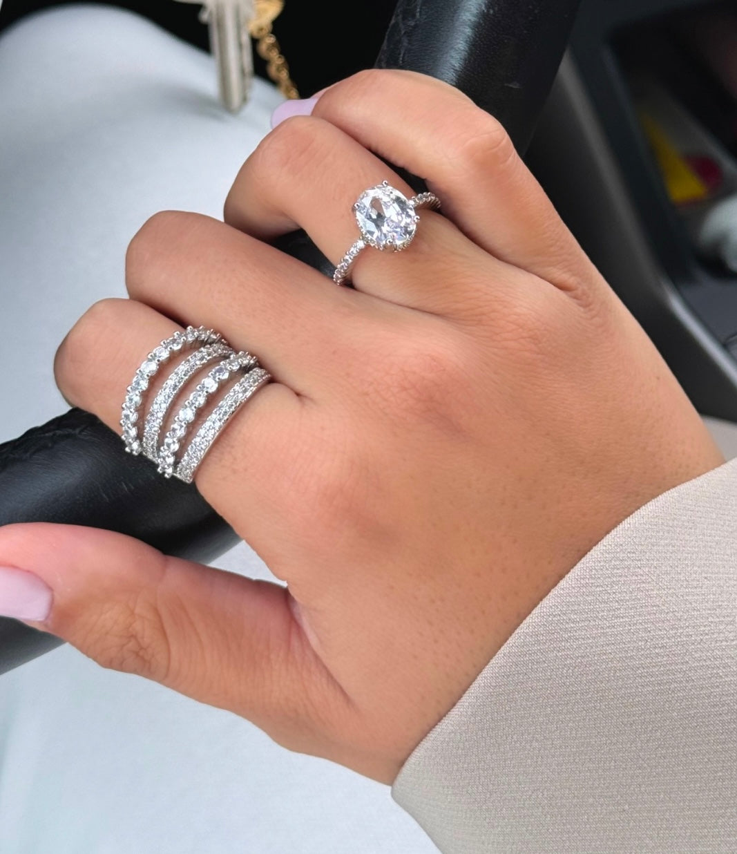 Oval Brilliant Diamond Ring